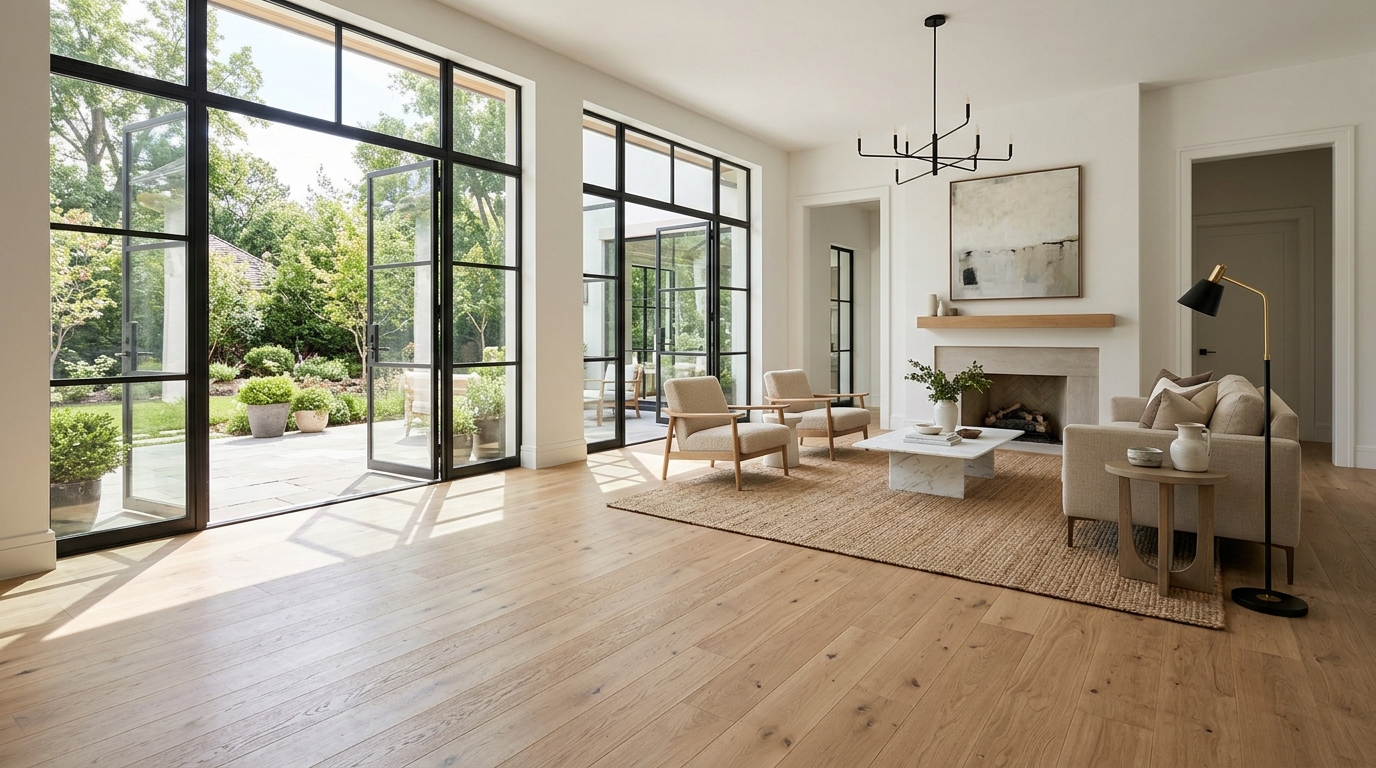 Wide Plank Hardwood Flooring and Millwork